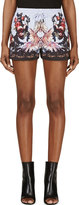 Thumbnail for your product : Givenchy Lavender Floral Print Punto Milano Shorts