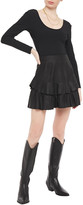 Thumbnail for your product : Walter Baker Marni Tiered Leather Mini Skirt