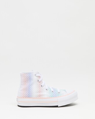 Converse White Hi-Tops - Chuck Taylor All Star EVA Lift Mermaid Scales  Platform - Kids-Teens - Size 012 at The Iconic - ShopStyle Girls' Shoes