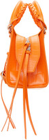 Thumbnail for your product : Balenciaga Orange Croc Mini Neo Classic Top Handle Bag