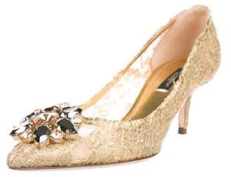 Dolce & Gabbana Lace Pointed-Toe Pumps