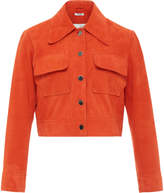 Thumbnail for your product : Ganni Salvia Flap Pocket Suede Jacket