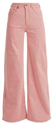 Rockins - Mega Loon High Rise Striped Jeans - Womens - Red Stripe