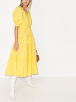 Thumbnail for your product : Ulla Johnson Colette puff sleeve flared dress