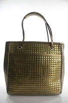 Thumbnail for your product : Anya Hindmarch Metallic Gold Leather Quilted Double Strap Small Tote Handbag