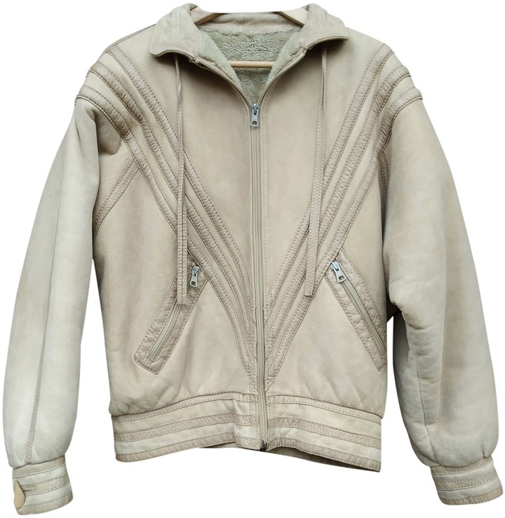 Christian Dior Beige Leather Jackets - ShopStyle