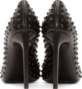 Thumbnail for your product : Saint Laurent Black Leather Studded Paris Pumps