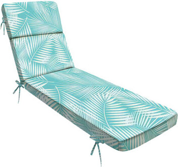 Outdoor Indoor 3'' Lounge Patio Cushion Leaves palm tree Seamless pattern Water-Resistant Chaise Lounge Cushion for Chair Patio Furniture Seat Cushion
