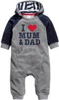 Thumbnail for your product : H&M Velour Snuggle Suit - Gray - Kids