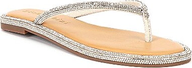 Gianni Bini Betina Rhinestone Embellished Thong Sandals