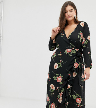 fashion union tall open back midi dress in spot