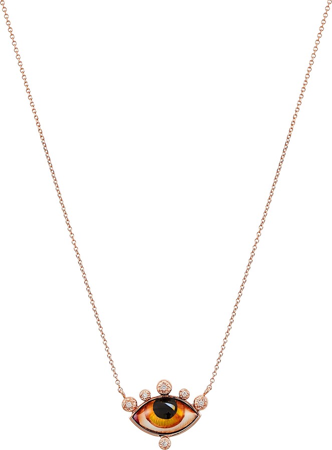 Lito Russe Petit Ambre Diamond Pendant Necklace