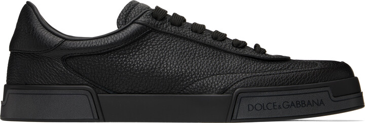 Dolce & Gabbana Black Calfskin Portofino Yacht Sneakers