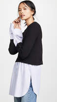 Thumbnail for your product : Kenzo 2 in 1 Mixed Knit Top