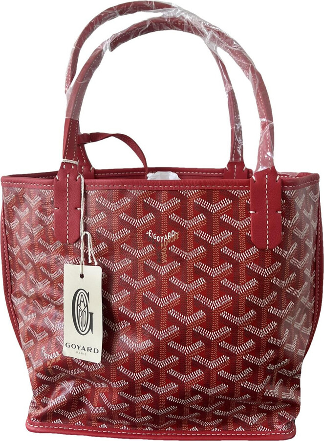 Goyard Mini Anjou Tote Bag in Chevroches Calfskin and Goyardine