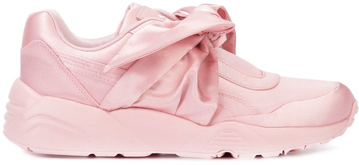 pink puma bow shoes