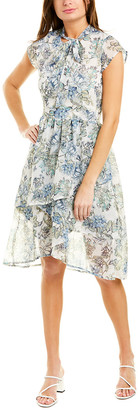 wayf imola tiered midi dress