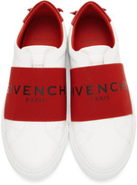 Thumbnail for your product : Givenchy White and Red Urban Street Sneakers