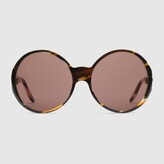 GUCCI Round Frame Sunglasses – tortoiseshell