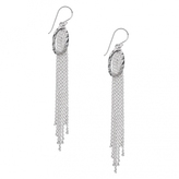 Thumbnail for your product : Oliver Bonas Silver Tassle Chain Earrings