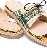 Thumbnail for your product : Rosie Assoulin Check-Pattern Slip-On Sandals