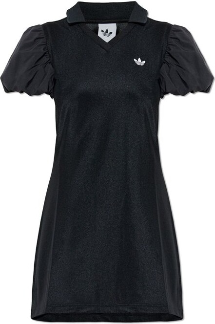 adidas Logo Embroidered Balloon Sleeved Dress