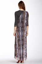 Thumbnail for your product : Weston Wear Lora Long Sleeve Printed Colorblock Maxi Dress