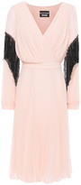 Thumbnail for your product : Boutique Moschino Lace-paneled Pleated Georgette Dress