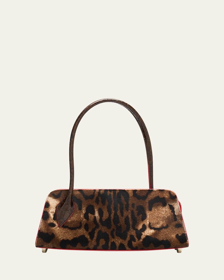 Christian Louboutin Eloise Top-Handle Bag in Croc-Embossed Leather