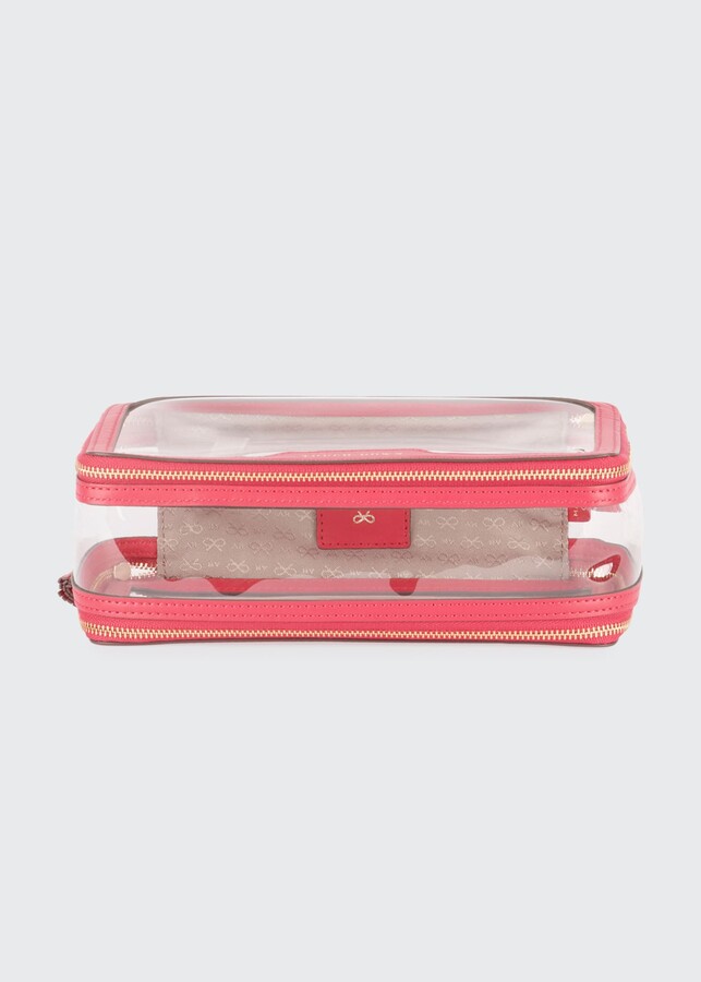 Anya Hindmarch Inflight SeeThrough Cosmetics Bag, Pink ShopStyle