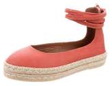 Thumbnail for your product : Zero Maria Cornejo Leather Ankle Strap Espadrilles