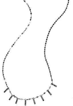 Lana Reckless Mini Bar Black Diamond & 14K Black Gold Necklace