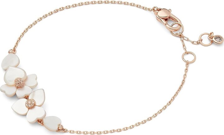 Kate Spade Precious Pansy Women's Bracelet Women's Bracelet Cream Multi/Rose Gold Brass/Cubic Zirconia/Pearl