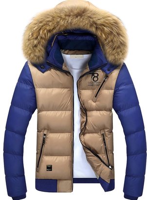 URBANFIND Men's Slim Wear Thick Hooded Fleece Outerwear Jacket