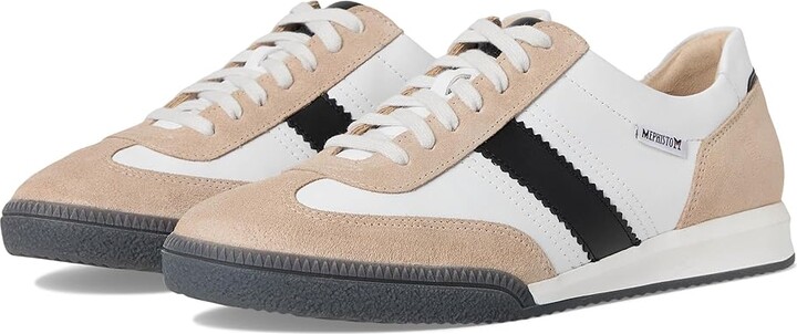 Mephisto Witney Women's Shoes Light Sand/White : EU 36 (US Women's 6) B - Medium Leather