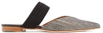 Malone Souliers Maisie Braid-strap Canvas Mules - Womens - Dark Grey