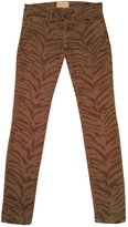 Thumbnail for your product : Current/Elliott CURRENT ELLIOTT Zebra print Cotton - elasthane Jeans