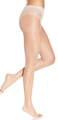 Hue Women's Toeless Control Top Pantyhose with Lace Panty