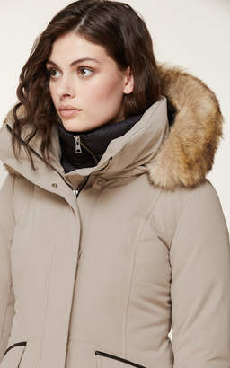 Soia & Kyo EMELE Thermolite coat with faux fur and puffy bib