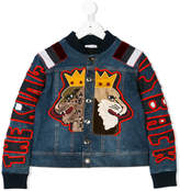 Thumbnail for your product : Dolce & Gabbana Kids appliquéd denim jacket