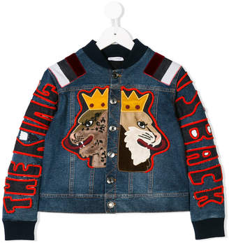 Dolce & Gabbana Kids appliquéd denim jacket