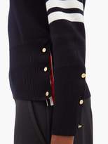 Thumbnail for your product : Thom Browne Milano 4 Bar Wool Sweater - Womens - Navy