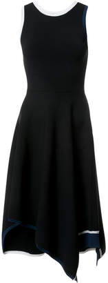 Derek Lam 10 Crosby Asymmetrical Hem Dress With Contrast Binding