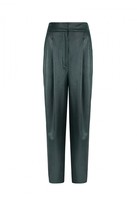 Thumbnail for your product : Aq/Aq Franklin Vegan Leather Trousers - Bottle Green