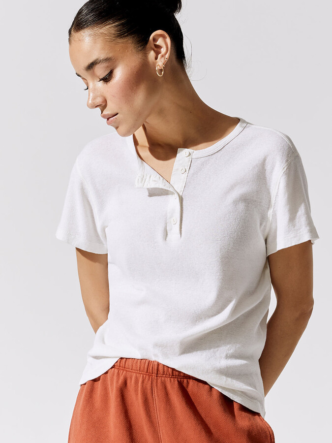 RE/DONE 60s Short Sleeve Henley - ShopStyle Tops