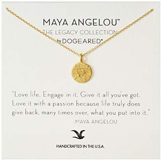 Dogeared Maya Angelou" Love Life Engage In It Cutout Textured Heart Charm Sterling Pendant Necklace