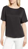 Thumbnail for your product : Vince Camuto Pleat Back Hammer Satin Top