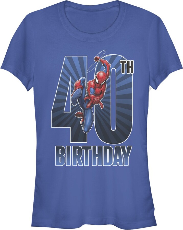 Marvel Junior's Spider-Man Swinging 40th - Royal Blue Small - ShopStyle