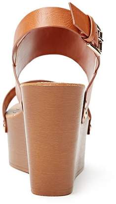 Forever 21 Faux Leather Wedge Sandals