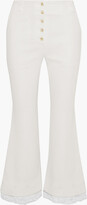Thumbnail for your product : Proenza Schouler Lace-trimmed Cady Kick-flare Pants